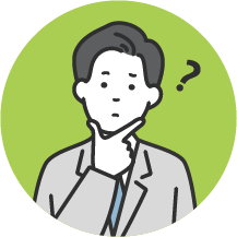 悩んでいる男性のイラスト